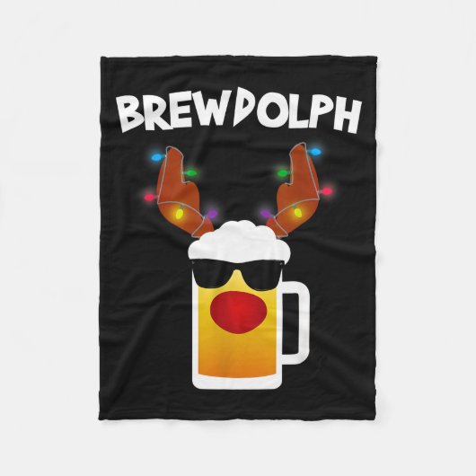 Couverture Polaire Reindeer Beer Rudolph Brewdolph Funny Christmas (Devant)