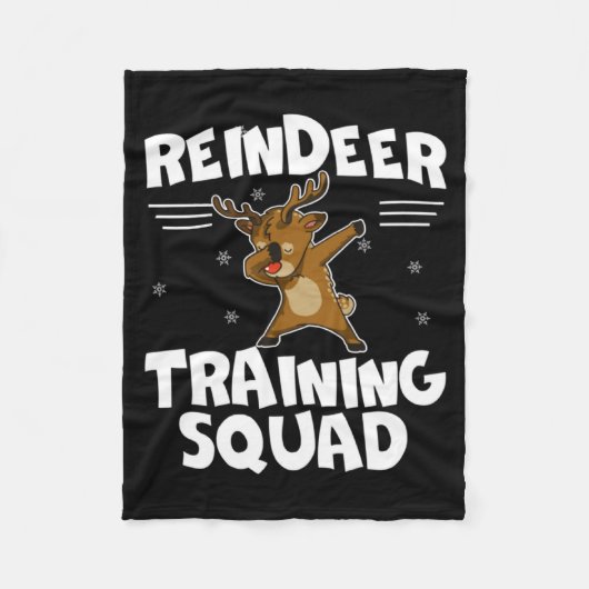 Couverture Polaire Reindeer Training Squad Deer Team Xmas Running New (Devant)