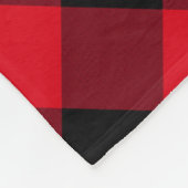 Couverture Polaire Reinder de Noël Buffalo rouge Plaid Nom personnali (Coin)
