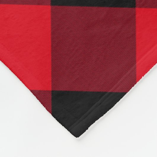 Couverture Polaire Reinder de Noël Buffalo rouge Plaid Nom personnali (Coin)