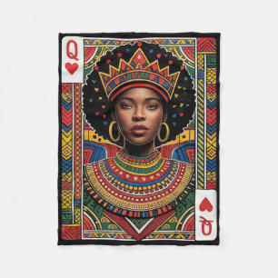Couverture Polaire Reine africaine Carte Mélanine Fierté noire Blm Ju
