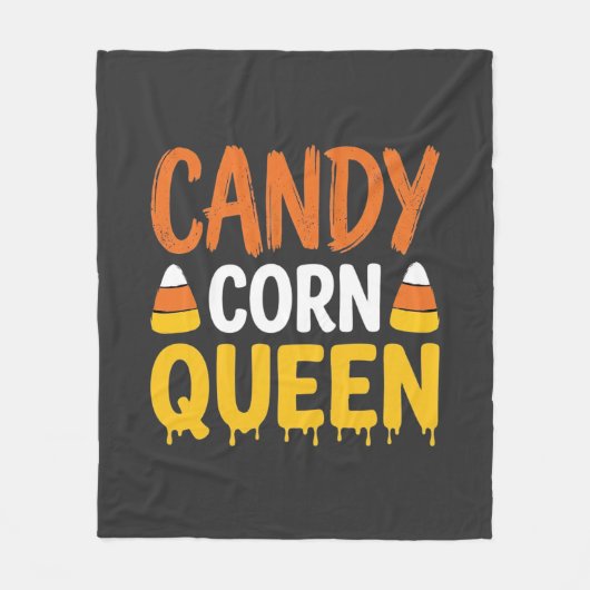 Couverture Polaire Reine Candy Corn Graphique Halloween_1 (Devant)