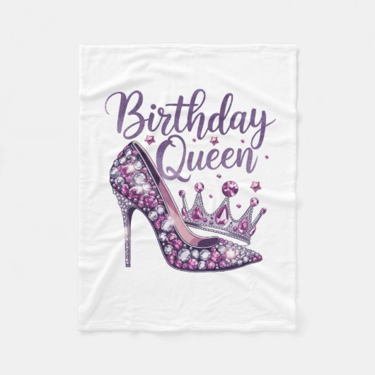 Couverture Polaire Reine d'anniversaire (Devant)