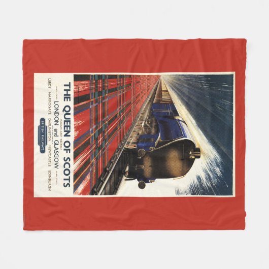 Couverture Polaire Reine de train écossais de pullman (Devant (Horizontal))