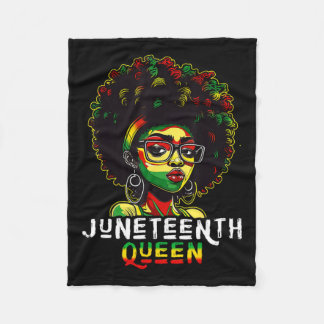 Couverture Polaire Reine noire de la mélanine Juneteenth Cheveux afro