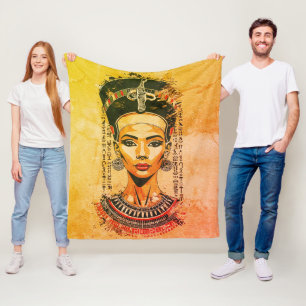 Couverture Polaire Reine royale d'Égypte – Art néo-pharaonique modern