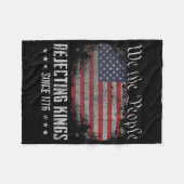 Couverture Polaire Rejecting Kings Since 1776 Patriotic Usa Flag 4th  (Devant (Horizontal))