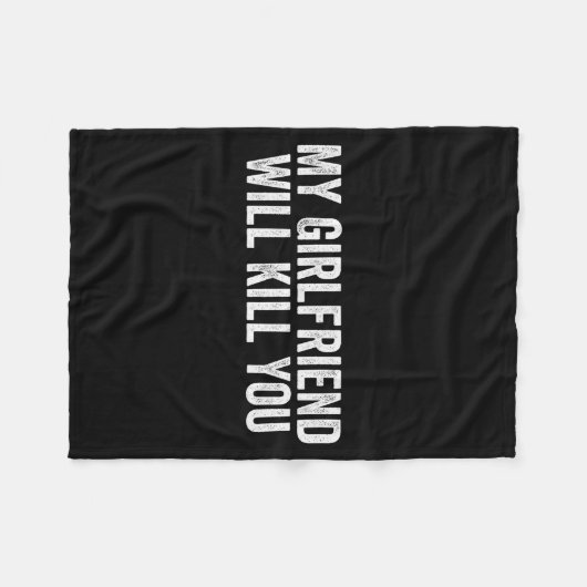 Couverture Polaire Relationship Couples Cool Tee My Girlfriend Will K (Devant (Horizontal))