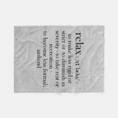 Couverture Polaire Relax - Définition Rappel amusant pour le repos (Devant (Horizontal))