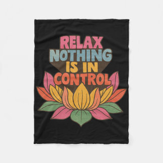 Couverture Polaire Relax Rien n'est sous contrôle Lotus Flower Yoga _