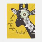 Couverture Polaire Relax - Yellow Funky Funny Giraffe (Devant)