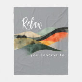 Couverture Polaire "Relax You Deserve To" Rolling HillsFleece Blanket (Devant)