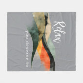Couverture Polaire "Relaxez-vous, vous le méritez" Plaid en molleton (Devant (Horizontal))