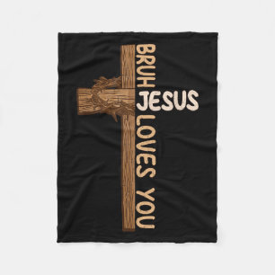 Couverture Polaire Religieux Christian Garçons Ados Enfants Bruh Jesu