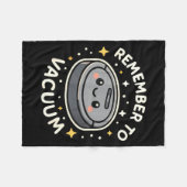 Couverture Polaire Remember To Vacuum Cute Robot Vacuum Character  (Devant (Horizontal))