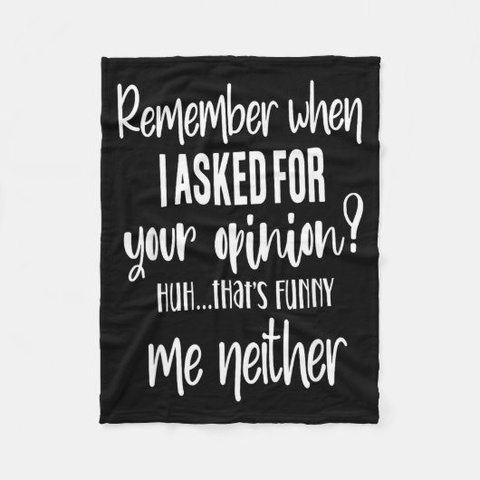 Couverture Polaire Remember When I Asked Your Onion, Sarcastic Quote (Devant)