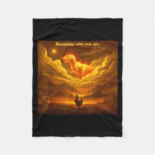 Couverture Polaire Remember Who You Are Funny Evolution Meme Chicken  (Devant)