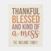 Couverture Polaire Remerciements et Bienheureux Texte Cosy Automne au (Devant)