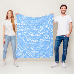 Couverture Polaire Remerciements! - Multi Language - International Wo