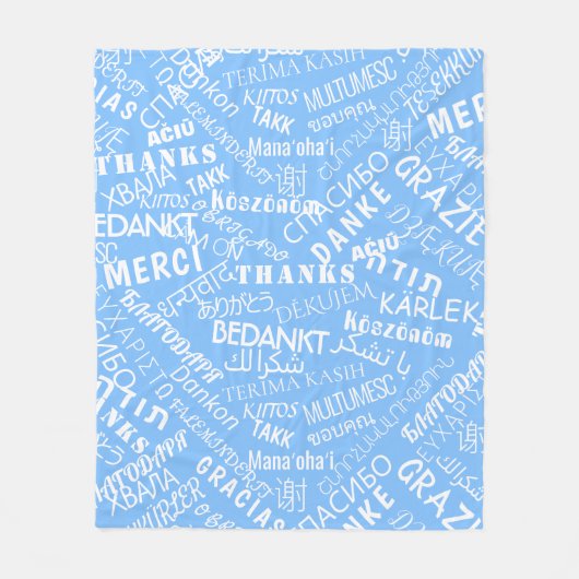 Couverture Polaire Remerciements! - Multi Language - International Wo (Devant)