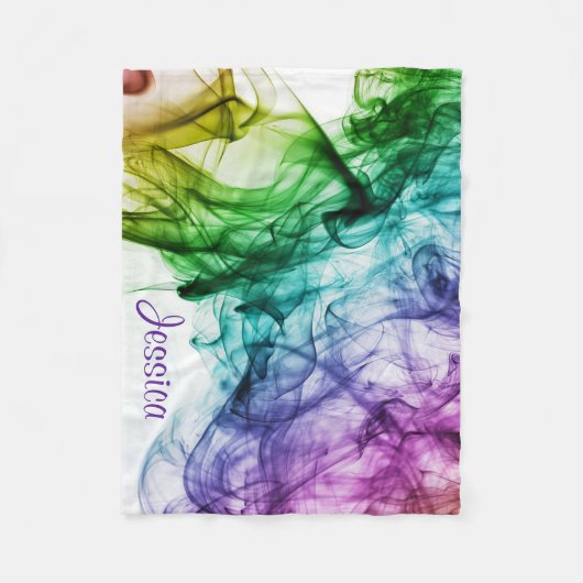 Couverture Polaire Remous de l'eau de peintures d'art avec le nom (Devant)