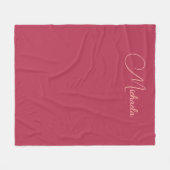 Couverture Polaire Remplacez Votre Nom Modern Modèle Viva Magenta (Devant (Horizontal))