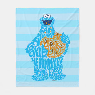 Couverture Polaire Remplissage du Motif de monstre de cookies