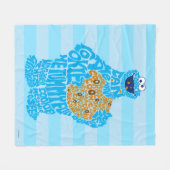 Couverture Polaire Remplissage du Motif de monstre de cookies (Devant (Horizontal))