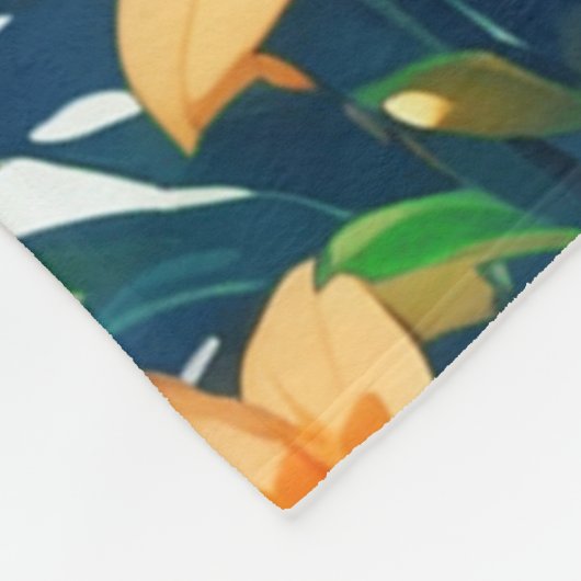 Couverture Polaire Renard à fleurs (Coin)