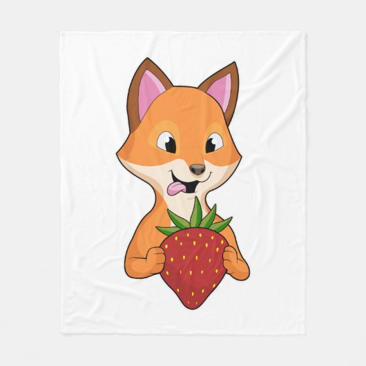 Couverture Polaire Renard avec fraise (Devant)