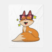 Couverture Polaire Renard avec lunettes (Devant)