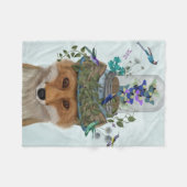 Couverture Polaire Renard avec papillon Bell Jar (Devant (Horizontal))