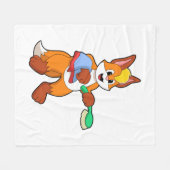 Couverture Polaire Renard avec Serviette & Brosse (Devant (Horizontal))