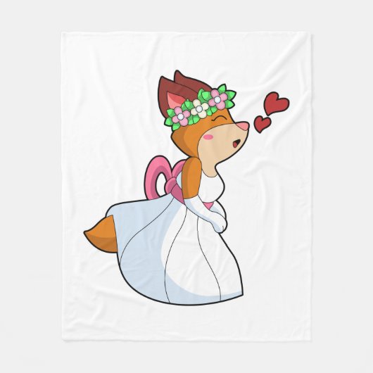 Couverture Polaire Renard comme mariée avec robe Mariage & Flower wre (Devant)
