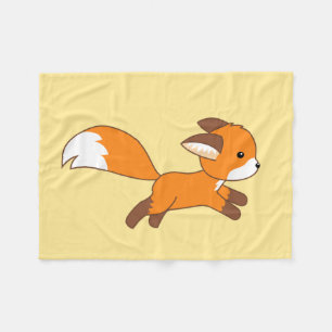 Couverture Polaire Renard coureur mignon