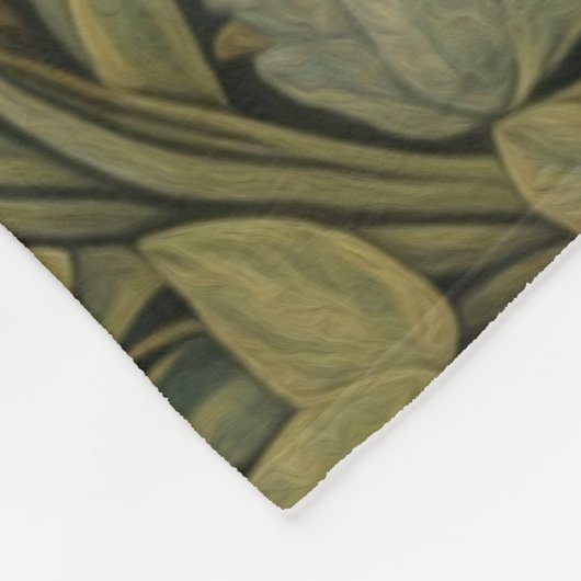 Couverture Polaire Renard dans la forêt, style Art nouveau (Coin)