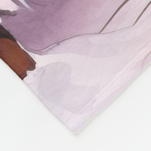 Couverture Polaire Renard de Noël rose Nom personnalisé des enfants (Coin)