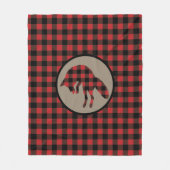 Couverture Polaire Renard de saut de buffle noir rouge (Devant)