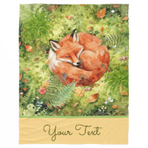Renard endormi fantaisiste | Illustration de forêt
