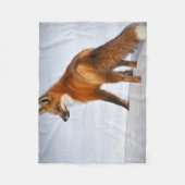 Couverture Polaire Renard rouge en hiver (Devant)