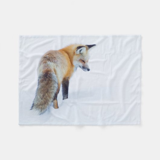 Couverture Polaire Renard roux en hiver (Devant (Horizontal))