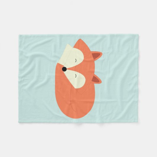 Couverture Polaire Renard roux endormi (Devant (Horizontal))