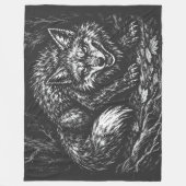 Couverture Polaire Renard rusé de la forêt — par BurnsInHell (Devant)