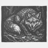 Couverture Polaire Renard rusé de la forêt — par BurnsInHell (Devant (Horizontal))