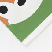 Couverture Polaire Renards mignons et rayures vertes (Coin)