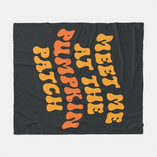 Couverture Polaire Rencontrez-Moi Au Patch Citrouille (Devant (Horizontal))