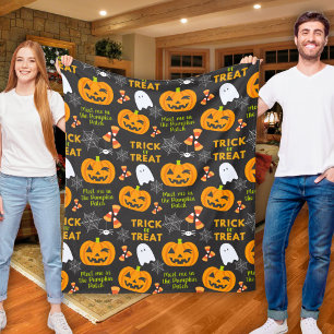 Couverture Polaire Rencontrez-Moi Dans Le Citrouille Patch Cute Hallo