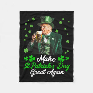 Couverture Polaire Rendre la Saint Patrick grande à nouveau Usa Flag