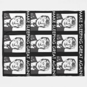 Couverture Polaire Rendre le sommeil super Donald Trump Blanche (Devant (Horizontal))