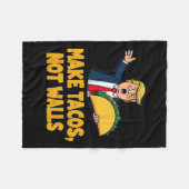 Couverture Polaire Rendre les Tacos pas les murs drôle Trump Taco mar (Devant (Horizontal))
